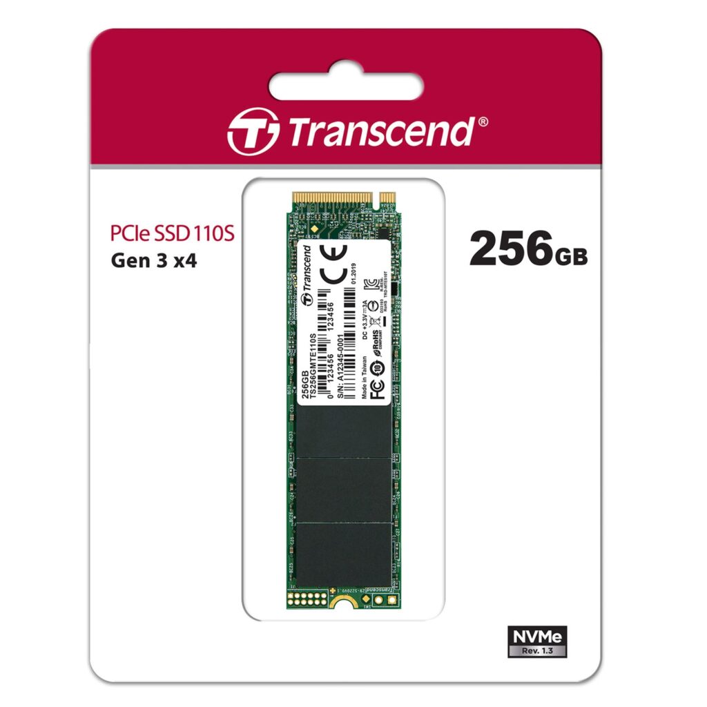 Transcend 110S 256GB M.2 2280 PCIe Gen 3.0 x4 3D TLC
