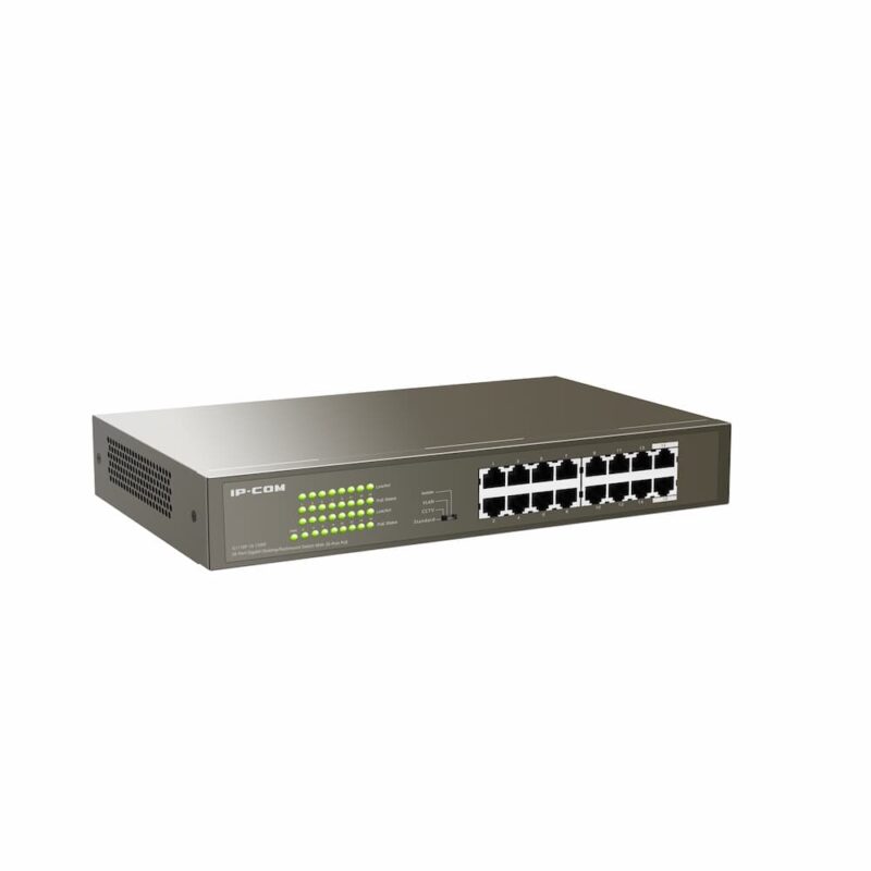 IP-COM by Tenda G1116P-16-150W 16-Port Gigabit Desktop/Rackmount Switch With 16-Port PoE