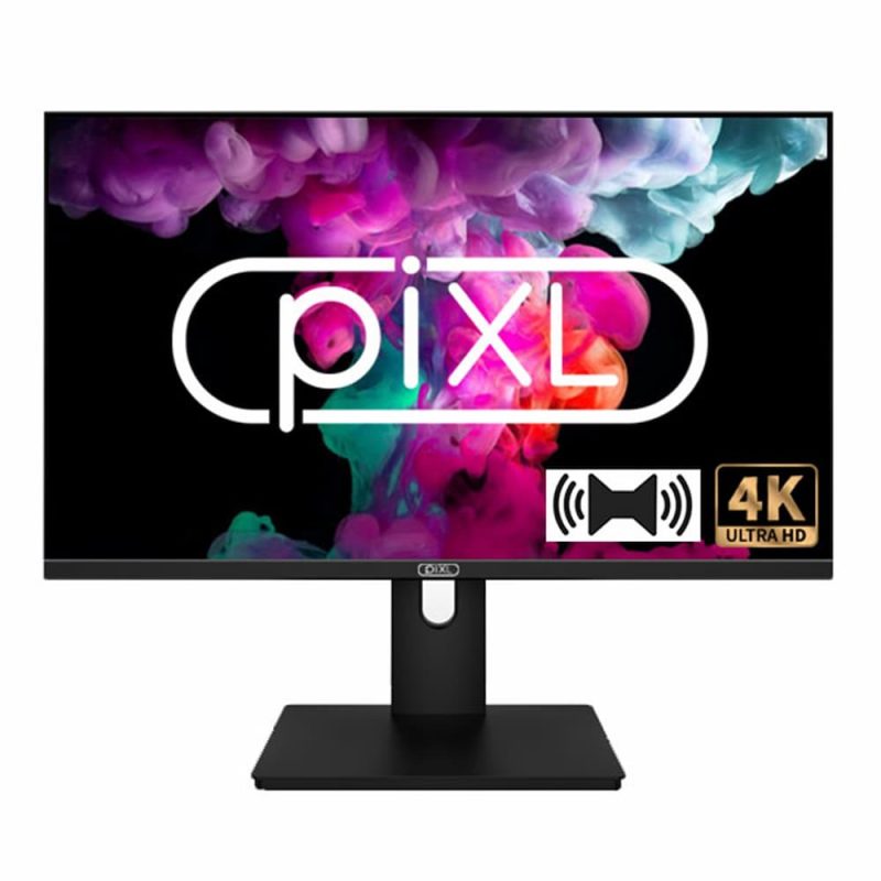 piXL PX27UDH4K 27 Inch Frameless IPS Monitor, 4K, LED Widescreen, 5ms Response Time, 60Hz Refresh, HDMI, Display Port, 2x USB-A+, USB-B+, USB-C 16.7 Million Colour Support, VESA Mount, Black Finish